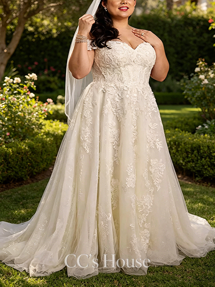 Vintage Off-the-Shoulder Lace-Up Back Wedding Dress