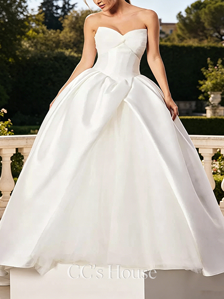 Fashionable Split Hem Mikado Ball Gown