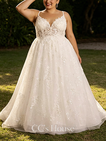 Figure-Flattering Basque Waist Ball Gown Wedding Dress