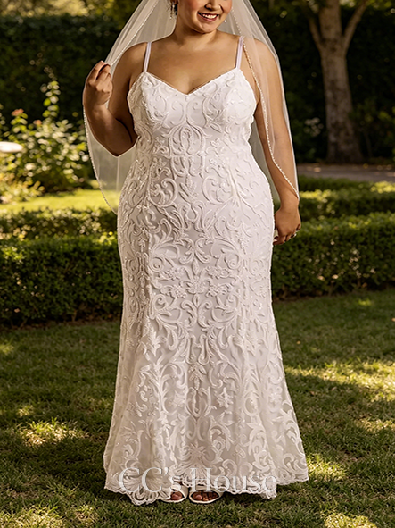 Appliquéd Allover Sequin Applique Sheath Wedding Dress Appliquéd Allover Sequin Applique Sheath Wedding Dress